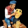 Picture of Decorator sitting Velardita Nativity 16 cm (6,3 inch) sicilian terracotta 