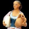 Immagine di Donna con brocca e caciocavallo Presepe Velardita 16 cm siciliano terracotta 