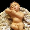 Picture of Baby Jesus and cradle - 2 pieces cm 16 (6,3 inch) Velardita Sicilian Nativity in Terracotta 