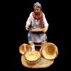 Imagen de Cestero Pastor sentado cm 21 (8,3 inch) Pesebre Siciliano Velardita en terracota 