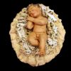 Imagen de Niño Jesús y cuna - 2 piezas cm 21 (8,3 inch) Pesebre Siciliano Velardita en terracota 