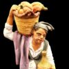 Picture of Shepherd with pumpkins cm 21 (8,3 inch) Velardita Sicilian Nativity in Terracotta 