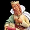 Picture of Saracen Wise King Kneeling cm 21 (8,3 inch) Velardita Sicilian Nativity in Terracotta 