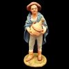 Picture of Shepherd with Demijohn cm 21 (8,3 inch) Velardita Sicilian Nativity in Terracotta