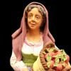 Picture of Woman with Oranges cm 21 (8,3 inch) Velardita Sicilian Nativity in Terracotta