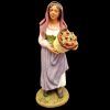 Picture of Woman with Oranges cm 21 (8,3 inch) Velardita Sicilian Nativity in Terracotta