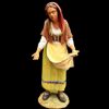 Picture of Woman feeding Hens cm 21 (8,3 inch) Velardita Sicilian Nativity in Terracotta