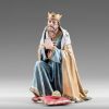 Picture of Wise King kneeling with Crown Rustika Nativity 12 cm (4,7 inch) wood & fabric