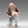 Picture of Kneeling Shepherd with Lamb Rustika Nativity 12 cm (4,7 inch) wood & fabric