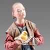 Imagen de Niña con Pollito 40 cm (15,7 inch) Pesebre campesino Rustika de madera con trajes de tela