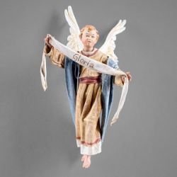 Picture of Little Glory Angel to hang up 14 cm (5,5 inch) Rustika wooden Nativity in peasant style with fabric clothes