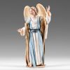 Imagen de Ángel Anunciador 10 cm (3,9 inch) Pesebre vestido Immanuel estilo oriental estatua en madera Val Gardena trajes de tela