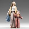 Picture of Mother with Child  cm 10 (3,9 inch) Immanuel dressed Nativity Scene oriental style Val Gardena wood statue fabric clothes