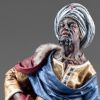 Picture of Black Wise King with Sceptre 10 cm (3,9 inch) Immanuel dressed Nativity Scene oriental style Val Gardena wood statue fabric clothes