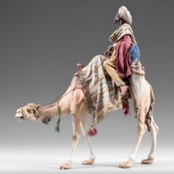 Standing Camel with saddle cm 10 (3,9 inch) Immanuel dressed Nativity Scene  oriental style Val Gardena wood