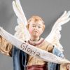 Immagine di Angioletto Gloria da appendere 12 cm (4,7 inch) Presepe vestito Immanuel stile orientale statua in legno Val Gardena abiti in stoffa