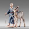 Picture of Boy with little Donkey Immanuel Nativity 12 cm (4,7 inch)) wood & fabric