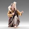 Picture of Kneeling Shepherd with Lamb Immanuel Nativity 12 cm (4,7 inch)) wood & fabric