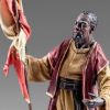 Picture of Servant of the 3 Kings with flag Immanuel Nativity 12 cm (4,7 inch) wood & fabric