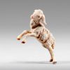 Picture of Lamb jumping 14 cm (5,5 inch) Immanuel dressed Nativity Scene oriental style Val Gardena wood statue