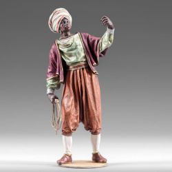 Picture of Cameleer 14 cm (5,5 inch) Immanuel dressed Nativity Scene oriental style Val Gardena wood statue fabric clothes
