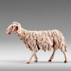 Picture of Sheep walking cm 20 (7,9 inch) Immanuel dressed Nativity Scene oriental style Val Gardena wood statue
