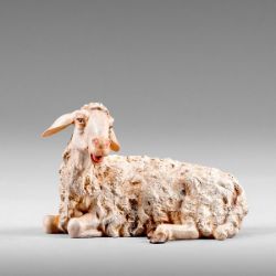 Picture of Sheep lying cm 20 (7,9 inch) Immanuel dressed Nativity Scene oriental style Val Gardena wood statue