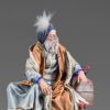 Picture of Wise King on Dromedary 10 cm (3,9 inch) Immanuel dressed Nativity Scene oriental style Val Gardena wood statue fabric clothes