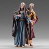 Picture of Mary and Apostle John 10 cm (3,9 inch) Immanuel dressed Nativity Scene oriental style Val Gardena wood statues fabric clothes