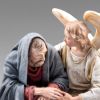 Picture of Agony in the Garden of Gethsemane 10 cm (3,9 inch) Immanuel dressed Nativity Scene oriental style Val Gardena wood statues fabric clothes