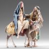 Immagine di Ricerca dell'alloggio 10 cm (3,9 inch) Presepe vestito Immanuel stile orientale statue in legno Val Gardena abiti in stoffa