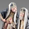 Picture of Christ among the Doctors 10 cm (3,9 inch) Immanuel dressed Nativity Scene oriental style Val Gardena wood statues fabric clothes