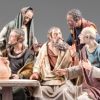 Picture of Last Supper 10 cm (3,9 inch) Immanuel dressed Nativity Scene oriental style Val Gardena wood statues fabric clothes