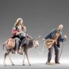 Picture of Flight into Egypt 40 cm (15,7 inch) Rustika wooden Nativity in peasant style with fabric clothes