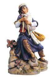 Immagine di Pastore con Zampogna cm 45 (18 Inch) Presepe Fontanini Statua in Plastica dipinta a mano
