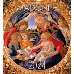 2024 wall Calendar Leonardo da Vinci cm 31x33 (12,2x13 in)