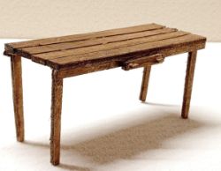 Immagine di Tavolo in legno per presepe 10 cm fatto a mano