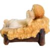 Immagine di Gesù Bambino con Culla cm 10 (3,9 inch) Presepe Matteo stile orientale colori ad olio in legno Val Gardena