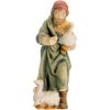 Immagine di Pastore con Anatre cm 56 (22,0 inch) Presepe Matteo stile orientale colori ad olio in legno Val Gardena