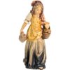 Picture of Shepherdess with Basket cm 18 (7,1 inch) Matteo Nativity Scene Oriental style oil colours Val Gardena wood