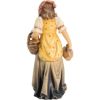 Picture of Shepherdess with Basket cm 18 (7,1 inch) Matteo Nativity Scene Oriental style oil colours Val Gardena wood