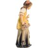 Picture of Shepherdess with Basket cm 18 (7,1 inch) Matteo Nativity Scene Oriental style oil colours Val Gardena wood