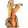 Picture of Angel with Trumpet cm 10 (3,9 inch) Matteo Nativity Scene Oriental style oil colours Val Gardena wood