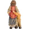 Immagine di Pastorella con Bambino Presepe Matteo 10 cm legno colori a olio