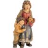 Picture of Young Shepherdess with Boy cm 6 (2,4 inch) Matteo Nativity Scene Oriental style oil colours Val Gardena wood