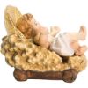 Picture of Infant Jesus with separate Cradle cm 6 (2,4 inch) Matteo Nativity Scene Oriental style oil colours Val Gardena wood