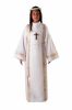 Picture of MADE TO MEASURE - First Communion Alb unisex with side folds Trim pure Polyester Liturgical Tunic