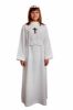 Picture of MADE TO MEASURE - First Communion wide Alb for Girl with cincture pure Polyester Liturgical Tunic