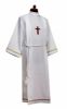 Picture of MADE TO MEASURE - First Communion Alb unisex with folds golden trim pure Polyester Tunic