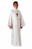 Picture of MADE TO MEASURE - First Communion Alb unisex with folds false hood Polyester Liturgical Tunic